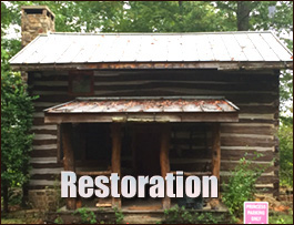 Historic Log Cabin Restoration  Fremont, North Carolina